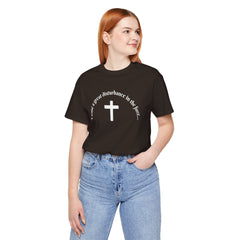 Funny Religious T-Shirt - 'I sense a great disturbance in the force...' white font