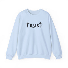 Heavy Blend Crewneck Sweatshirt "Trust" black graphic