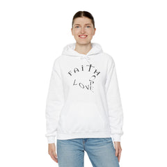 Heavy Blend Hooded Sweatshirt "Faith, Hope, Love"