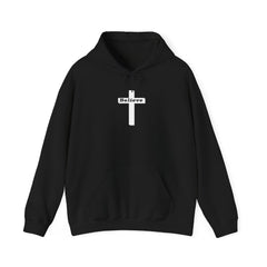 Heavy Blend Hoodie Sweatshirt "Believe" white graphic