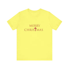 Bella & Canvas Jersey Short Sleeve Tee "Merry Christmas" Font 2
