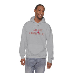 Heavy Blend Hooded Sweatshirt "Merry Christmas" font 2
