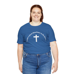 Funny Religious T-Shirt - 'I sense a great disturbance in the force...' white font