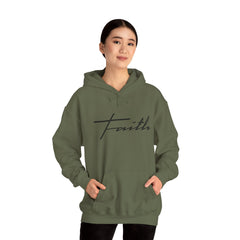 Heavy Blend Hooded Sweatshirt "Faith Cross"