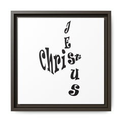Square Framed Premium Gallery Wrap Canvas "Jesus Christ Acrostic"