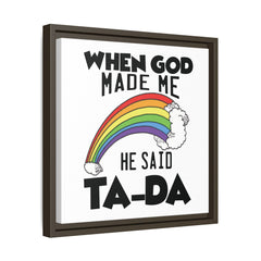 When God Made Me Framed Canvas Wall Art Inspirational Christian Decor