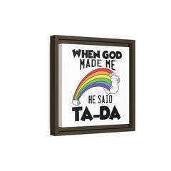 When God Made Me Framed Canvas Wall Art Inspirational Christian Decor