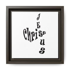 Square Framed Premium Gallery Wrap Canvas "Jesus Christ Acrostic"
