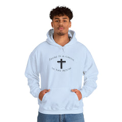 Heavy Blend Hooded Sweatshirt "The Ghost is in the Room" Black graphic