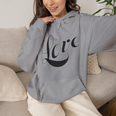 Heavy Blend™ Hooded Sweatshirt "Love" black font