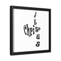 Square Framed Premium Gallery Wrap Canvas "Jesus Christ Acrostic"