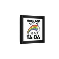 When God Made Me Framed Canvas Wall Art Inspirational Christian Decor