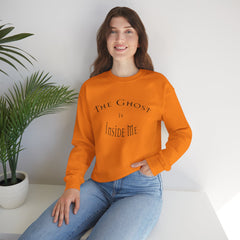 Heavy Blend Crewneck Sweatshirt "The Ghost is Inside Me" w