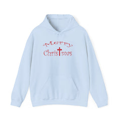 Heavy Blend Hooded Sweatshirt "Merry Christmas" font 1