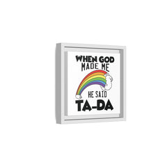 When God Made Me Framed Canvas Wall Art Inspirational Christian Decor