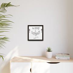 Square Framed Premium Gallery Wrap Canvas "Be Strong and Courageous""