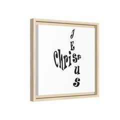 Square Framed Premium Gallery Wrap Canvas "Jesus Christ Acrostic"