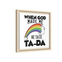 When God Made Me Framed Canvas Wall Art Inspirational Christian Decor