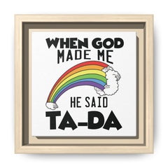 When God Made Me Framed Canvas Wall Art Inspirational Christian Decor