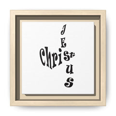 Square Framed Premium Gallery Wrap Canvas "Jesus Christ Acrostic"