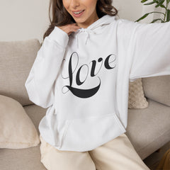 Heavy Blend™ Hooded Sweatshirt "Love" black font