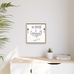 Square Framed Premium Gallery Wrap Canvas "Be Strong and Courageous""