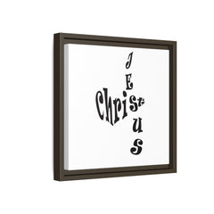 Square Framed Premium Gallery Wrap Canvas "Jesus Christ Acrostic"