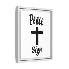Peace Cross Sign Matte Canvas Framed | Religious Wall Art
