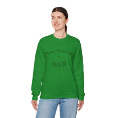 Heavy Blend Crewneck Sweatshirt "The Ghost is Inside Me" w