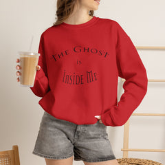 Heavy Blend Crewneck Sweatshirt "The Ghost is Inside Me" w