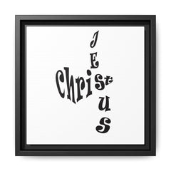 Square Framed Premium Gallery Wrap Canvas "Jesus Christ Acrostic"