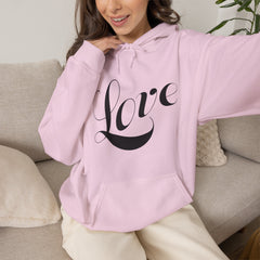 Heavy Blend™ Hooded Sweatshirt "Love" black font