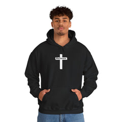 Heavy Blend Hoodie Sweatshirt "Believe" white graphic