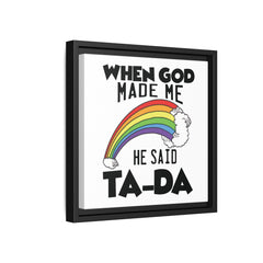 When God Made Me Framed Canvas Wall Art Inspirational Christian Decor