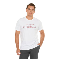 Bella & Canvas Jersey Short Sleeve Tee "Merry Christmas" Font 2