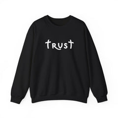 Heavy Blend Crewneck Sweatshirt "Trust" white graphic