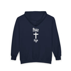 Heavy Blend Full Zip Hoodie Sweatshirt "Peace Sign"