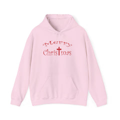 Heavy Blend Hooded Sweatshirt "Merry Christmas" font 1