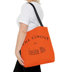Christian Halloween Tote Bag, The Ghost is Inside Me, Halloween Satire, Halloween Tote, Halloween Christian Bag