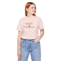 Bella & Canvas Jersey Short Sleeve Tee "Merry Christmas" Font 2