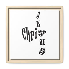 Square Framed Premium Gallery Wrap Canvas "Jesus Christ Acrostic"