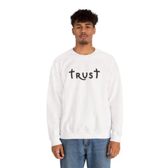 Heavy Blend Crewneck Sweatshirt "Trust" black graphic
