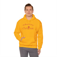 Heavy Blend Hooded Sweatshirt "Merry Christmas" font 1