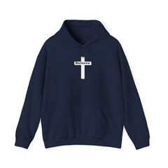 Heavy Blend Hoodie Sweatshirt "Believe" white graphic