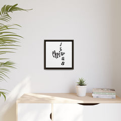 Square Framed Premium Gallery Wrap Canvas "Jesus Christ Acrostic"