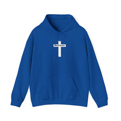 Heavy Blend Hoodie Sweatshirt "Believe" white graphic