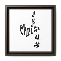 Square Framed Premium Gallery Wrap Canvas "Jesus Christ Acrostic"