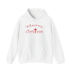 Heavy Blend Hooded Sweatshirt "Merry Christmas" font 1