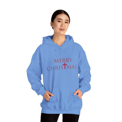 Heavy Blend Hooded Sweatshirt "Merry Christmas" font 2