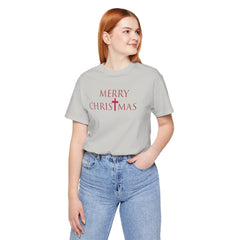 Bella & Canvas Jersey Short Sleeve Tee "Merry Christmas" Font 2